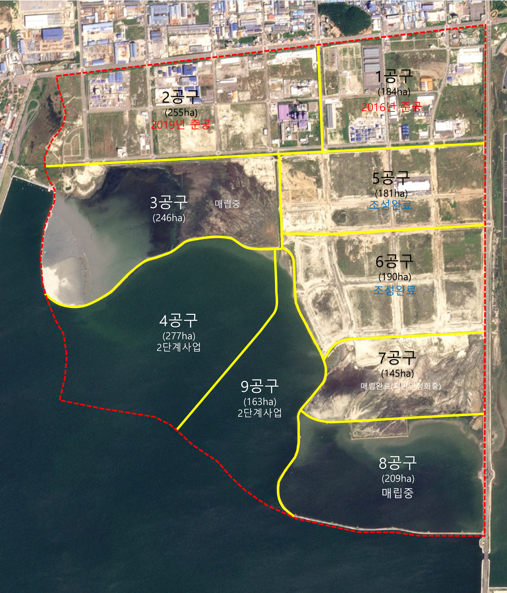 공구별 매립현황